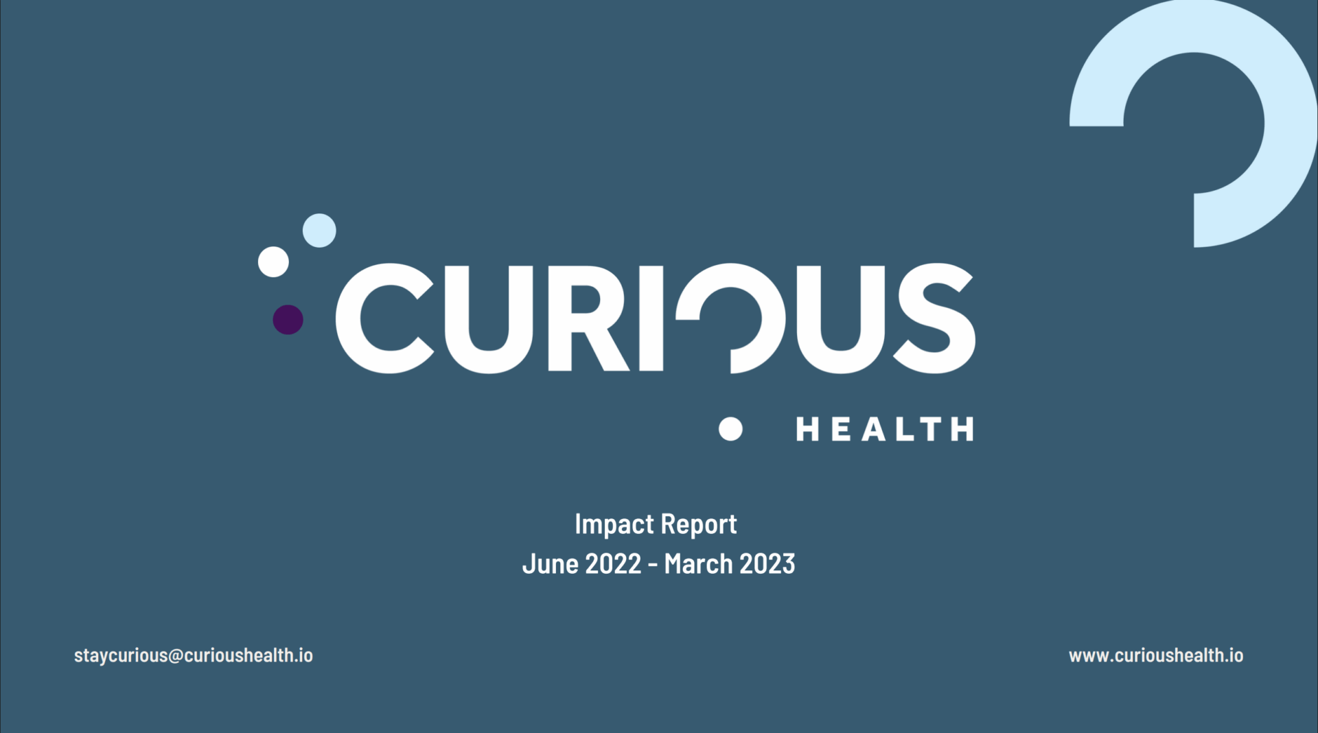 Curious Health Impact Report 2023