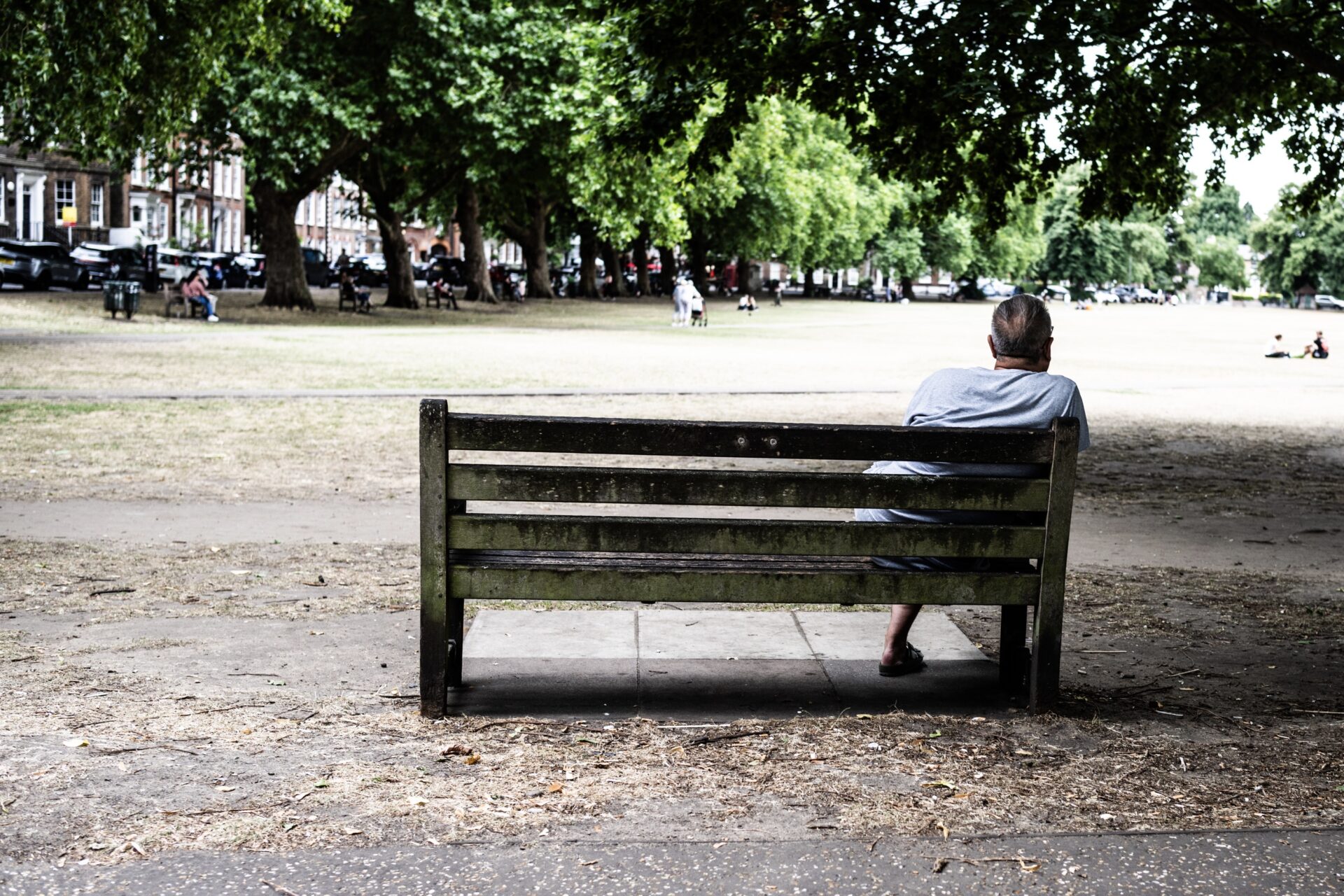 Man sitting on bench